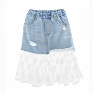 Denim & Lace Skirt