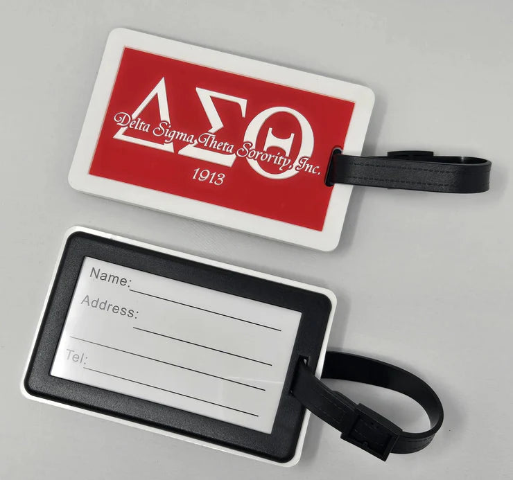 Luggage Tag - DST Red w/ white outline